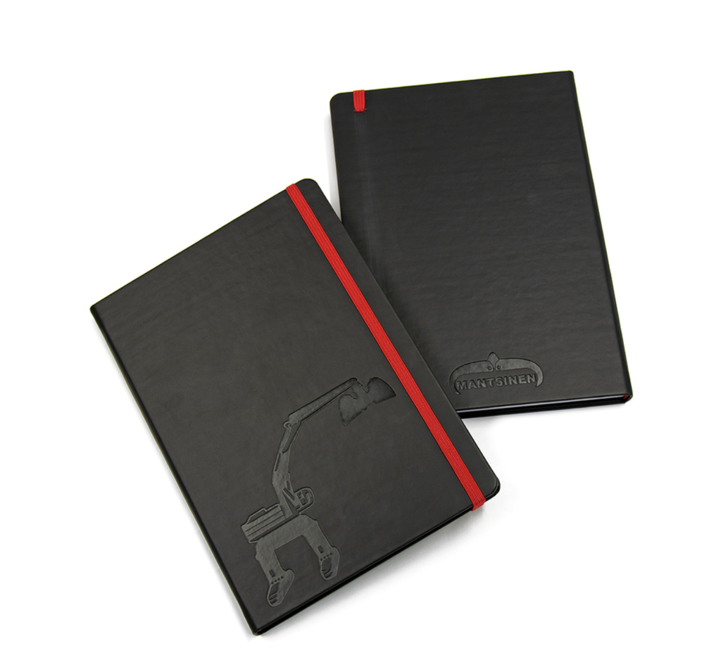 A5 notebook with logo